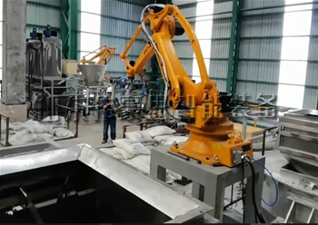 氢钙粉全自动拆包机 机器人拆包卸料设备