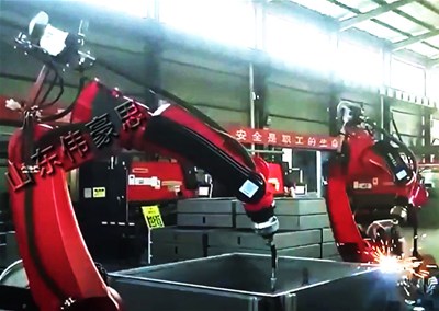 双工位全自动焊接机器人应用现场
