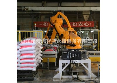 水泥全自动码垛机 码垛机器人客户现场