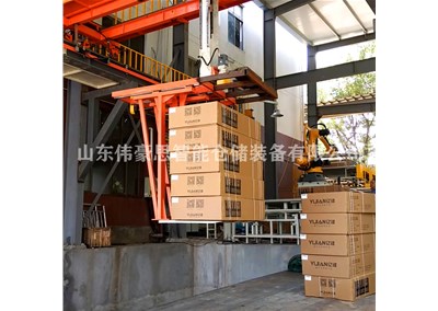 长箱自动装车码垛线 纸箱桁架装车机实拍