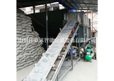 塑胶颗粒全自动拆垛拆包设备 袋料自动拆袋投料设备现场