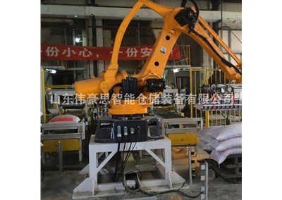 35KG稻糠包装码垛系统 机器人码垛机工作流程