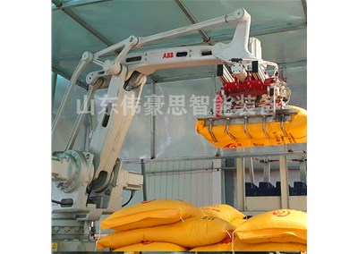 50KG硫磺机器人码垛机 编织袋全自动码垛机械手