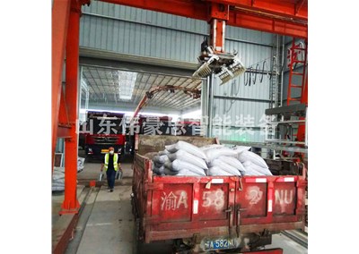 50KG浓碱粉全自动装车机 自动装车机械手工作流程