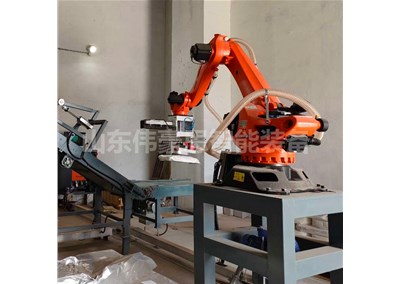 烧碱智能破包机器人的工作流程