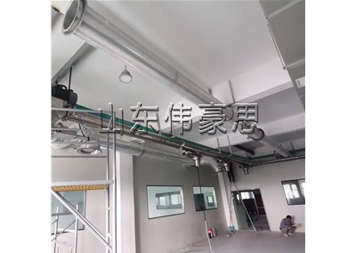 石膏粉管链式输送机 管链输送设备现场实拍