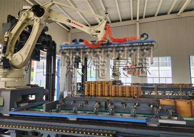 40KG桶料全自动装车机的作业过程