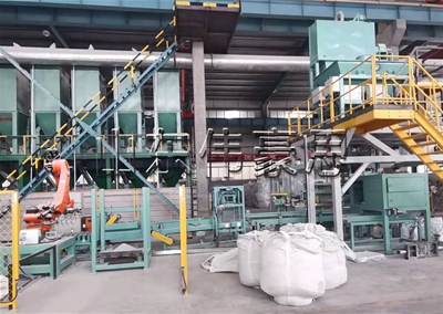 炭粉全自动包装码垛线是怎样工作的？