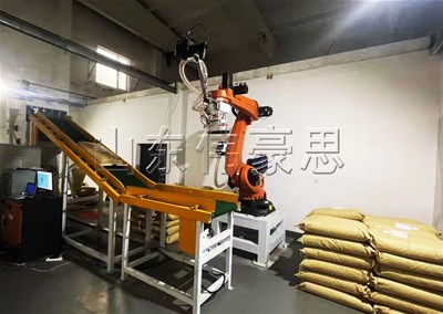 溴化钠自动拆包机器人 全自动机械手破袋机
